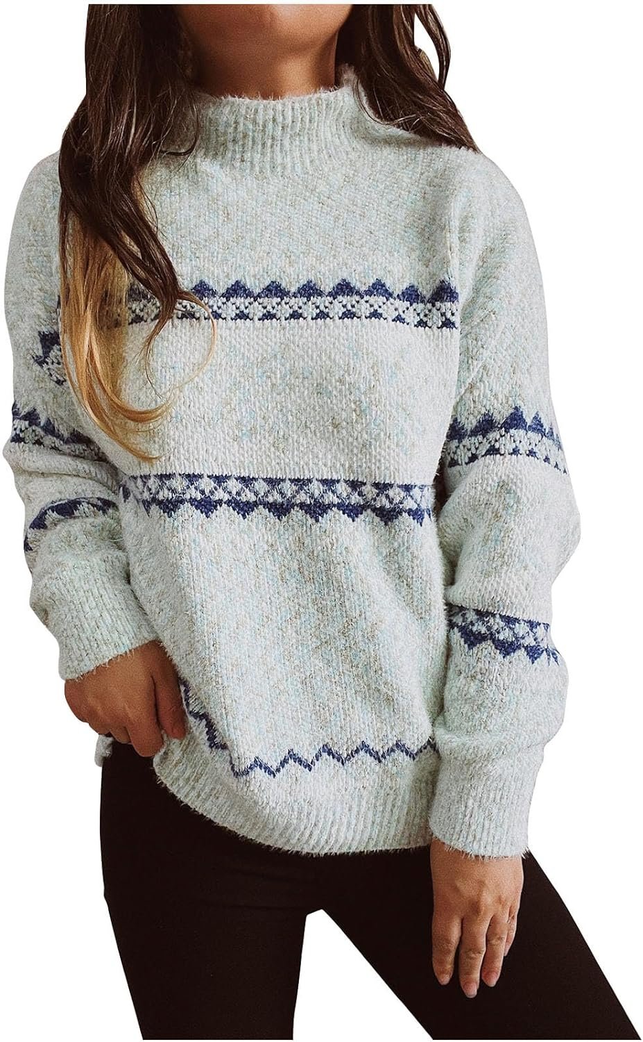 71NoDIZbxGL._AC_SL1500 Women Knitwear Sweaters Thickened Long Sleeved Knitted Fall Winter Fashion 2023 Pullover Padded Lounge Crewneck Tops