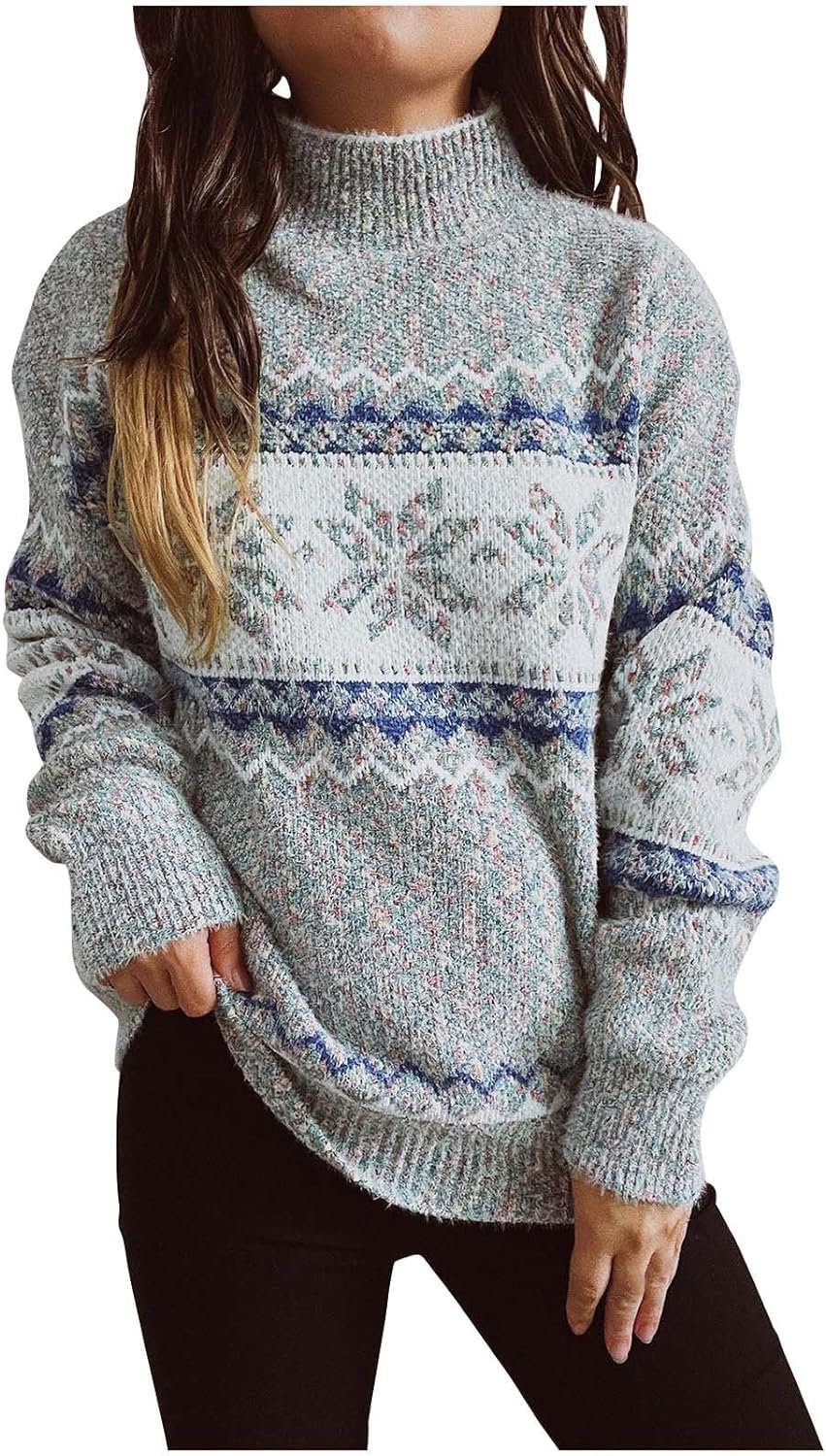 81yfYAODRJL._AC_SL1500 Women Knitwear Sweaters Thickened Long Sleeved Knitted Fall Winter Fashion 2023 Pullover Padded Lounge Crewneck Tops