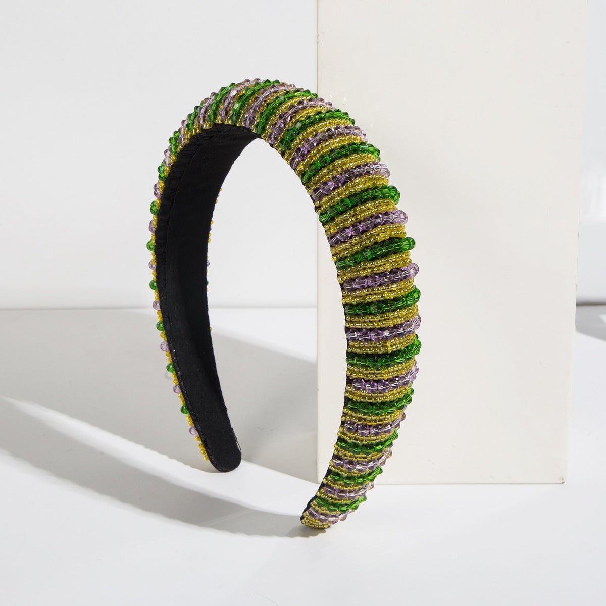 Purple-YellowGreen.jpg Artificial Crystal Hoop Beads Headband Party Hair Accessary for Women Girl 30mm