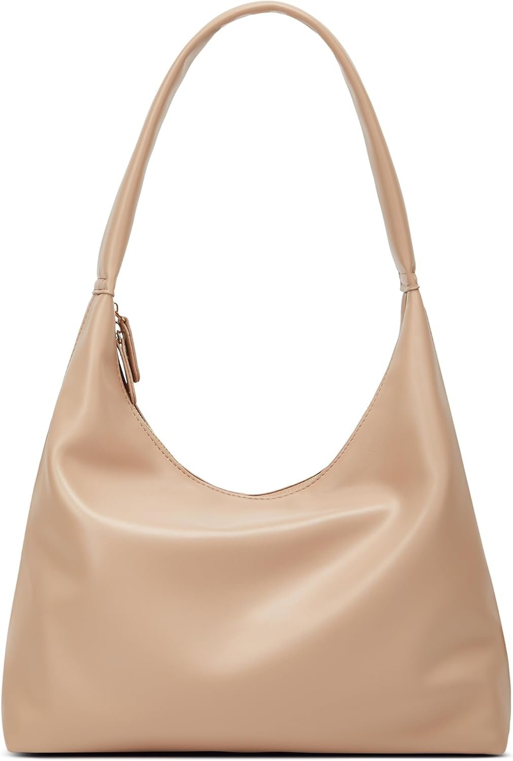 Trendy PU Leather Crescent Shoulder Bag  for Women Tote Handbags Retro Soft Underarm Crossbody Purses