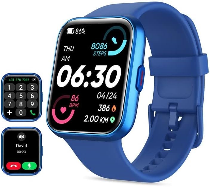 Smart Watch for Women Android & iPhone, Alexa Built-in, 1.8" Touch Screen Fitness Tracker with Answer/Make Calls, IP68 Waterproof Heart Rate/Sleep/SpO2 Monitor, Pedometer, 100+ Sport Modes