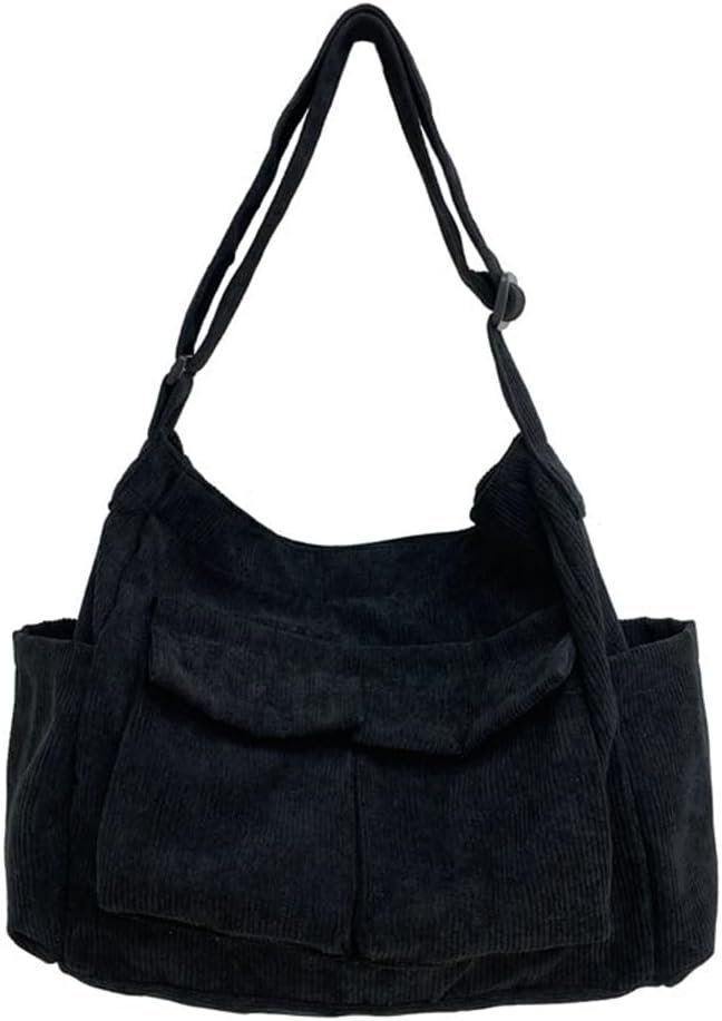 51nBxjo_HAL._AC_SL1001-1 Women Men Crossbody Shoulder Bag Large Tote Bag with Multiple Pockets Canvas Messenger Tote Bag for Women and Men