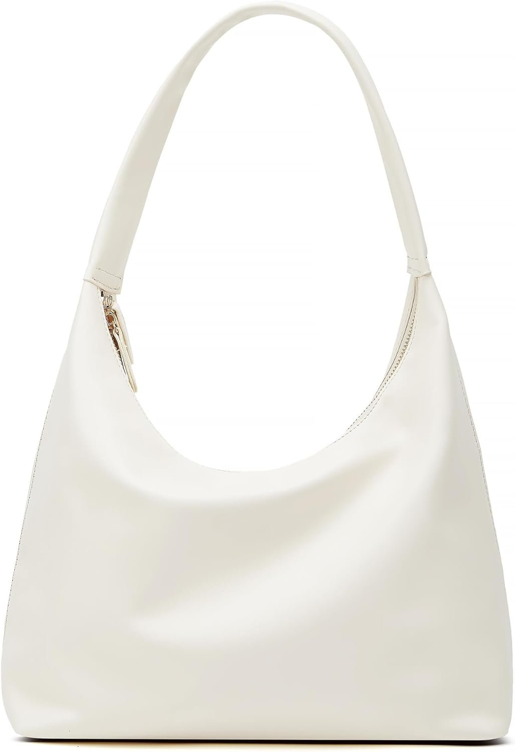 Trendy PU Leather Crescent Shoulder Bag  for Women Tote Handbags Retro Soft Underarm Crossbody Purses