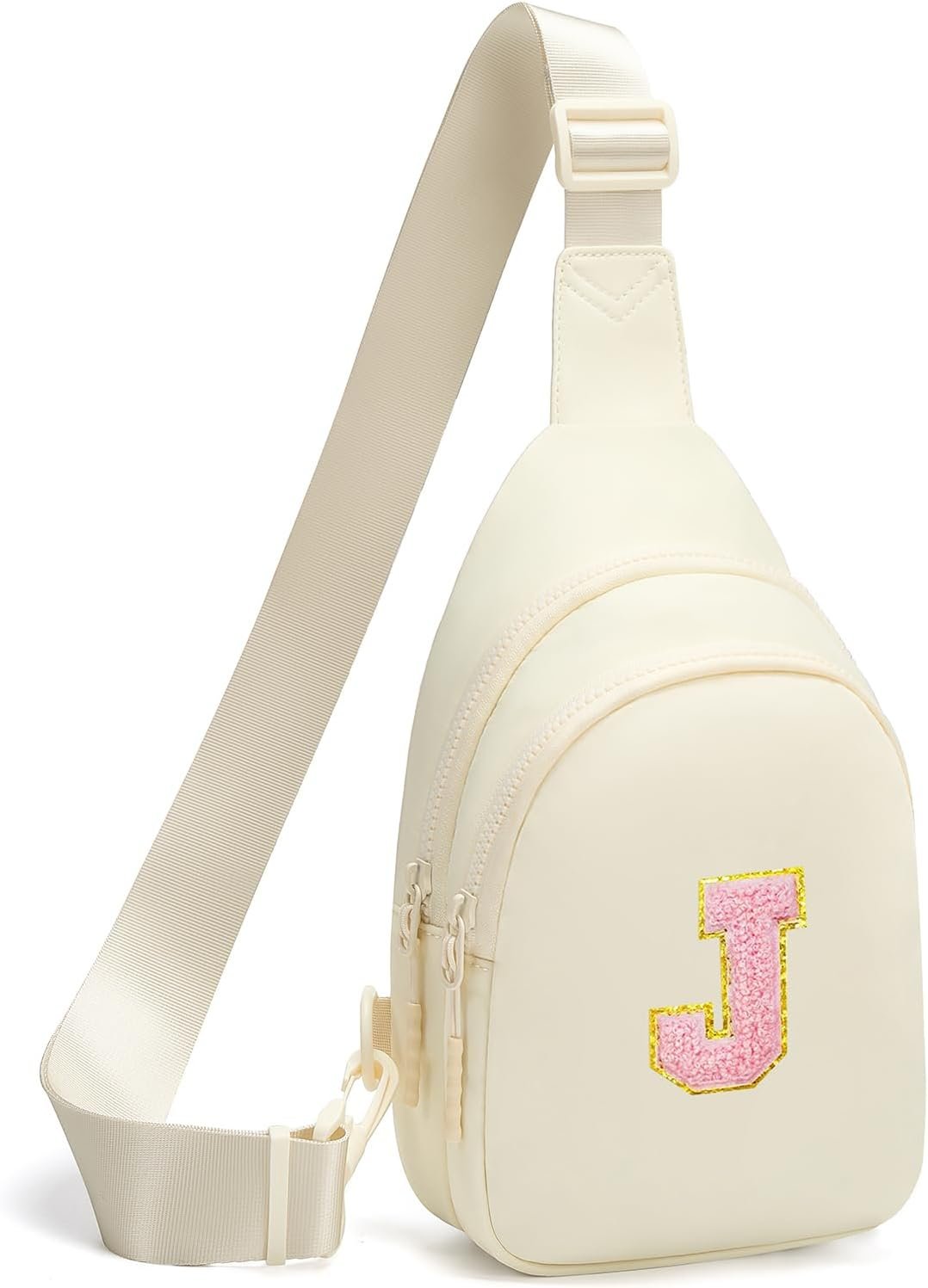 Small Sling Bag Crossbody Bags for Women Men, Crossbody Sling Backpack, Chest Bag Daypack with Convertible Shoulder Strap, Cross Body Bags Trendy for Travel Camping Hiking White