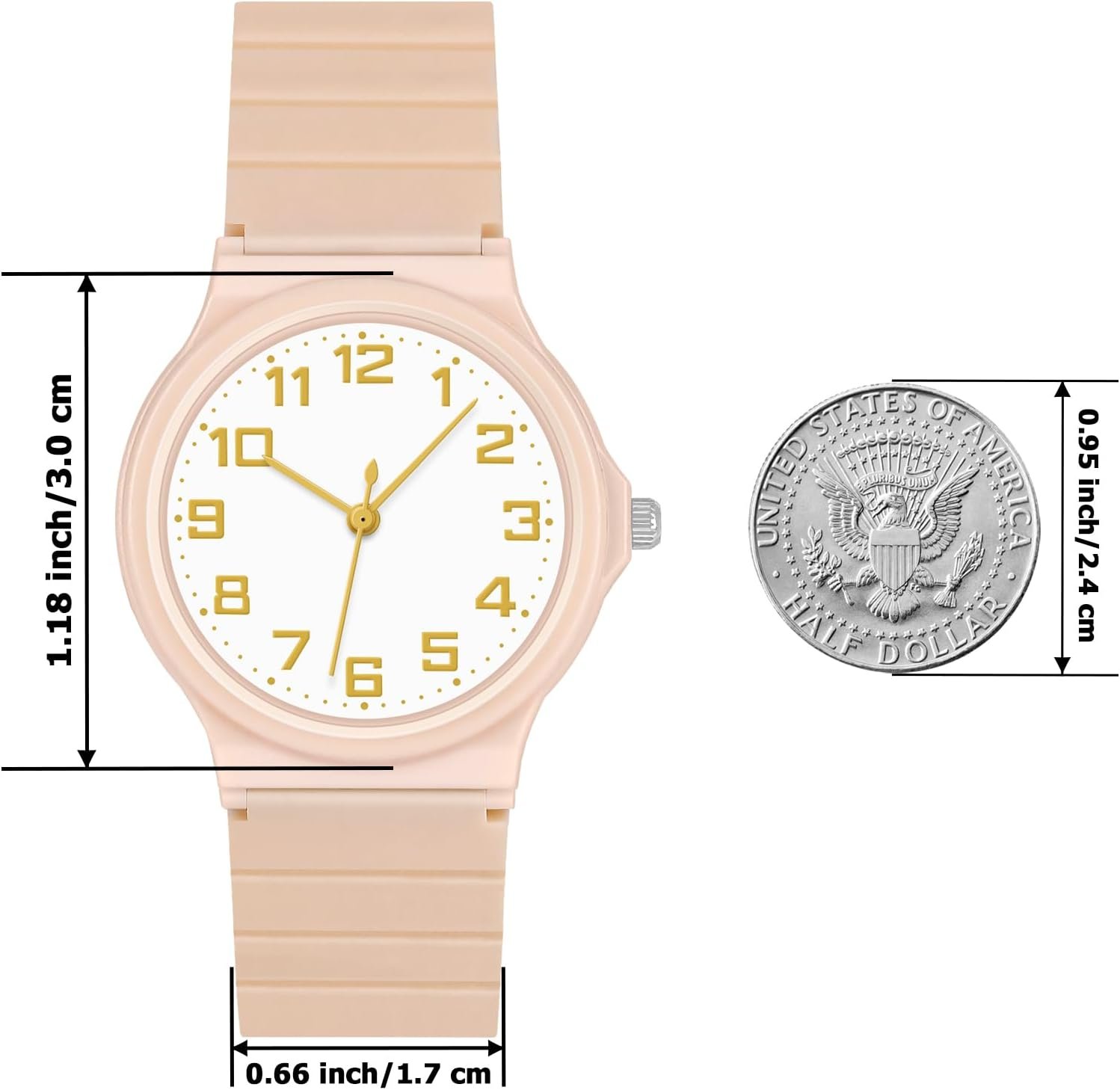 SOCICO Nurse Watch for Medical Doctor Professionals Students Women Men,Easy Read Dial with Soft Silicone Band, 30M Waterproof Lightweight Case - Elegance and Functionality