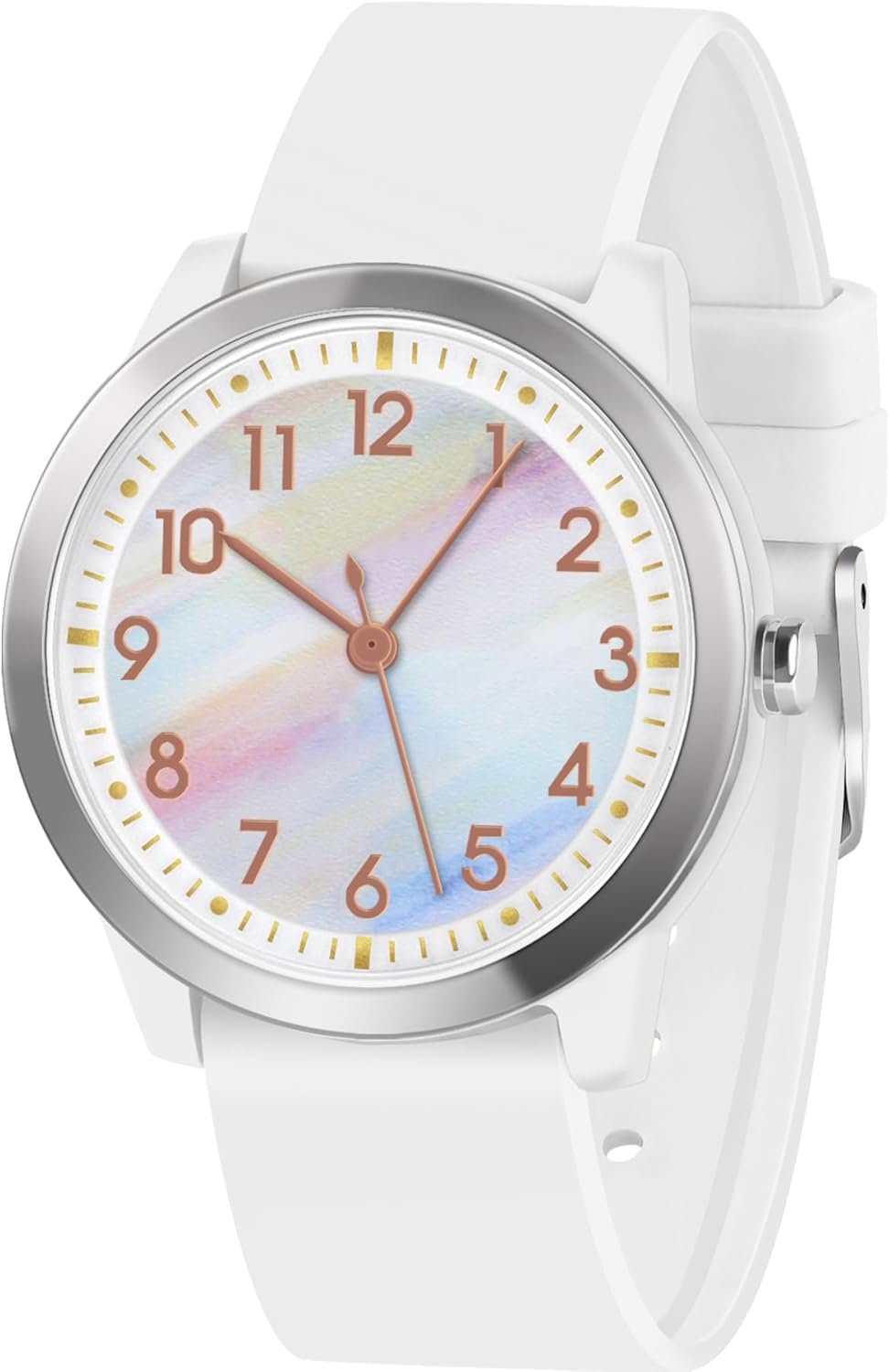 61VdfSgV7mL._AC_SL1500 Kids Watch for Girls Boys Children Teens Analog for Kid 8-18 Years Old Learning Time and Easy to Read 50M Waterproof with Soft Band, Great Gift for Kids