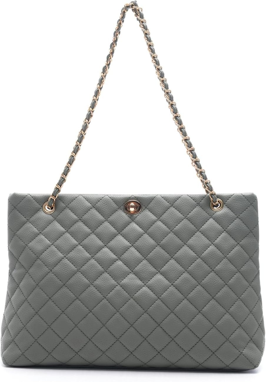 61WTW4r7l6L._AC_SL1500-1 Large Chain Shoulder Bag for Women, Double Strap Handbags Tote Purse