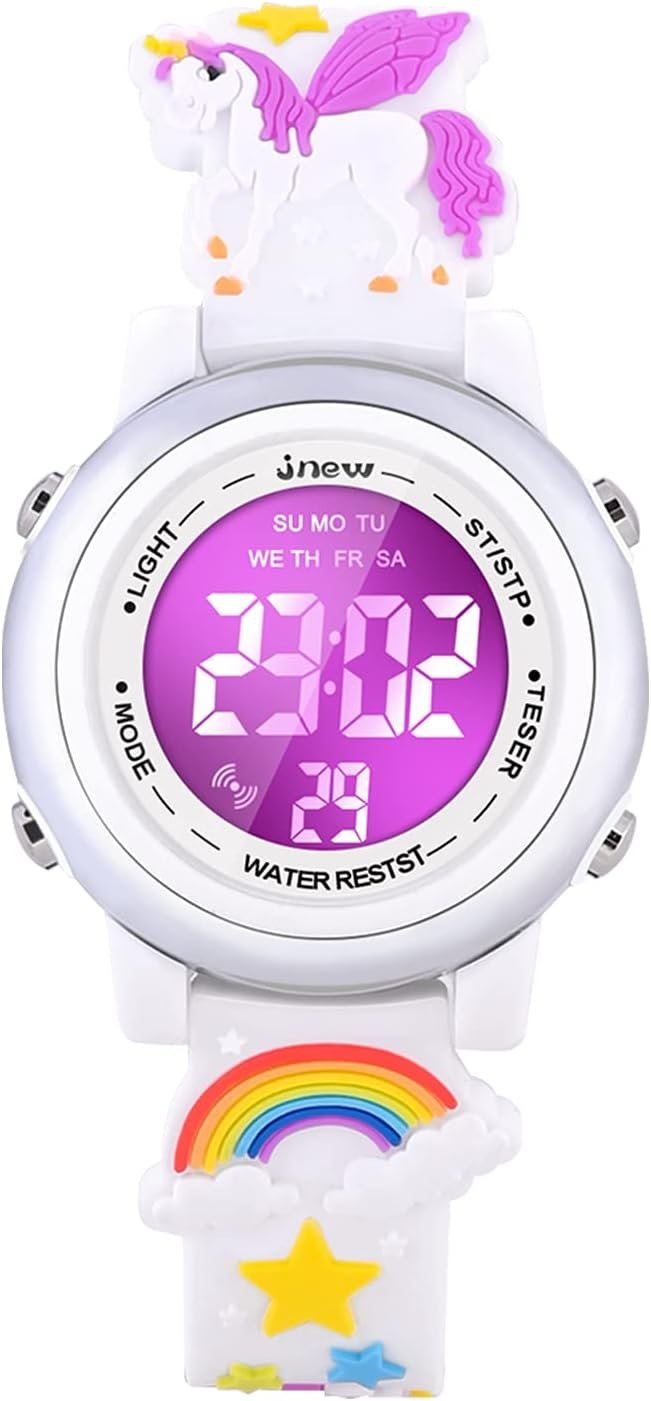 61bmjI_S9TS._AC_SL1500-1 3D Cartoon Waterproof Watches for Girls with Alarm - Best Toys Gifts for Girls Age 3-12