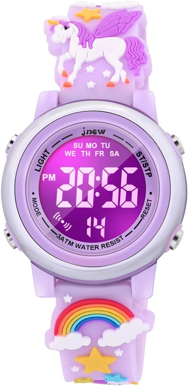 61iMDBs_mFL._AC_SL1500-1 3D Cartoon Waterproof Watches for Girls with Alarm - Best Toys Gifts for Girls Age 3-12
