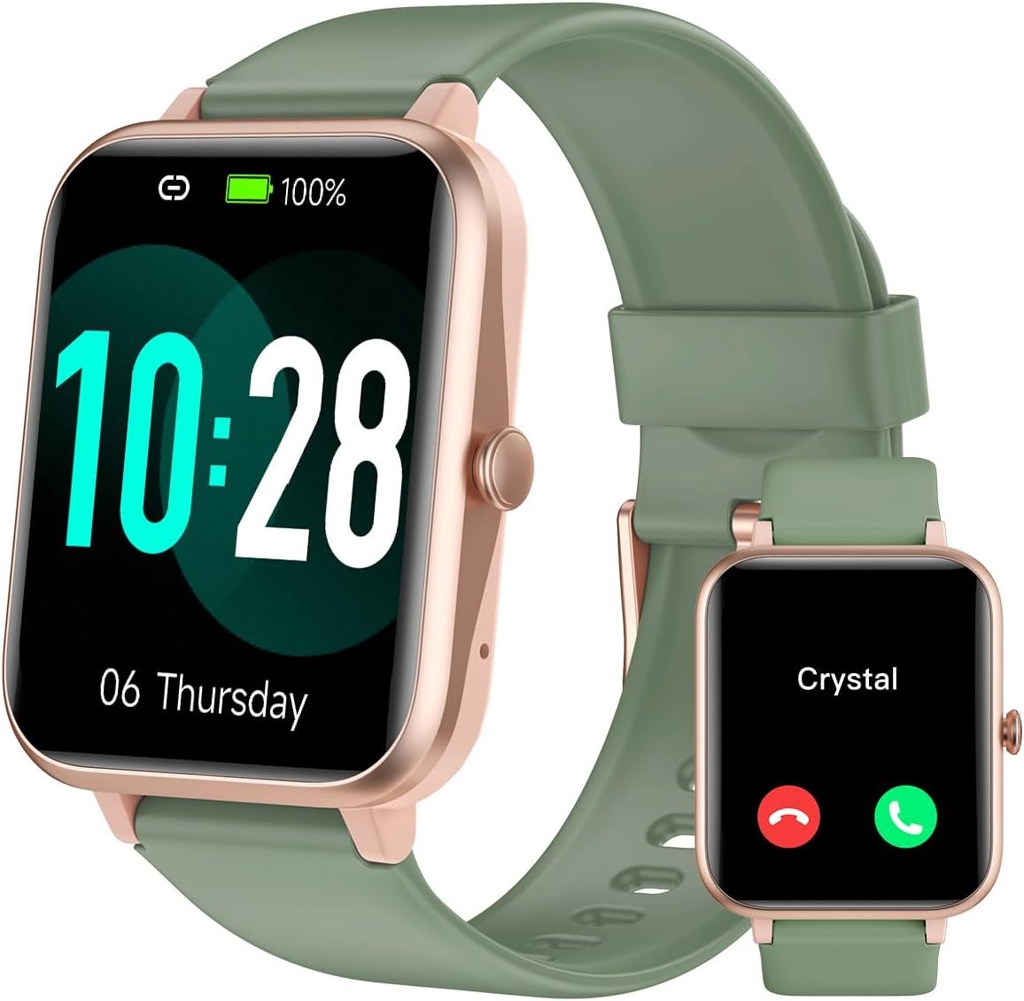 61v3su2maRL._AC_SL1500-1 Smart Watch for iOS and Android Phones (Answer/Make Calls), Watches for Men Women IP68 Waterproof Smartwatch Fitness Tracker Watch with Heart Rate/Sleep Monitor Steps Calories Counter (Black)