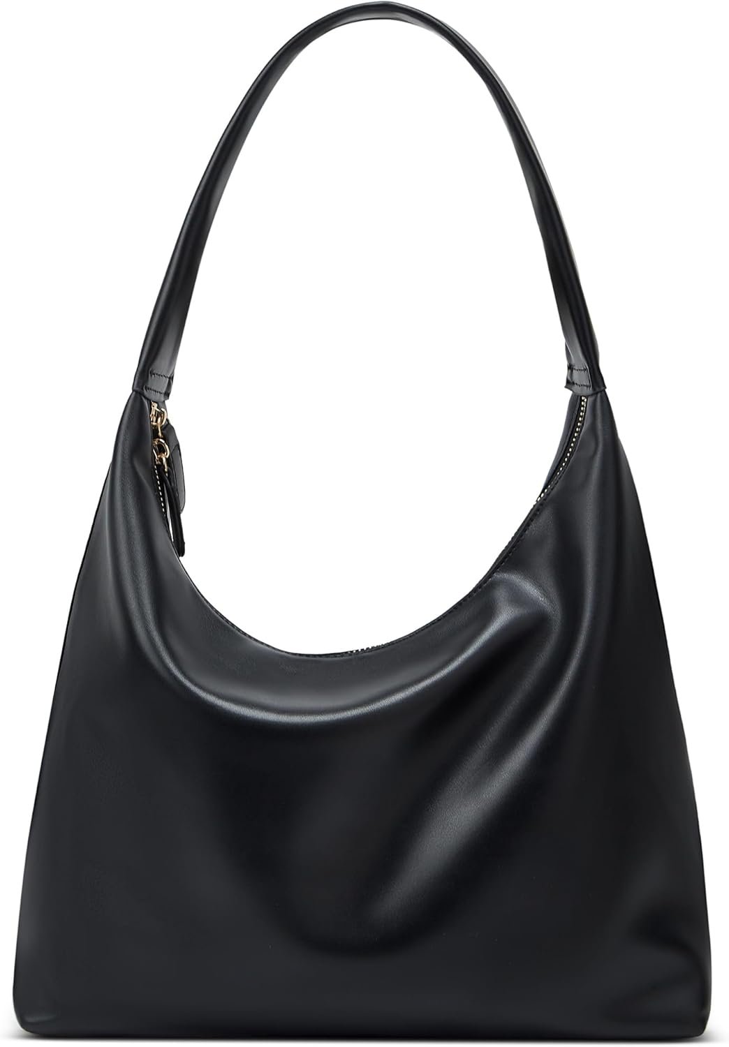 Trendy PU Leather Crescent Shoulder Bag  for Women Tote Handbags Retro Soft Underarm Crossbody Purses