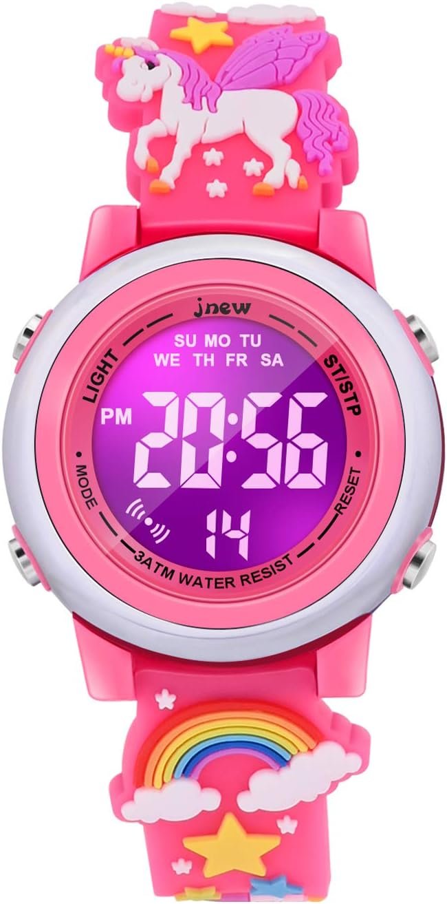 61xPyZRgrqL._AC_SL1500-1 3D Cartoon Waterproof Watches for Girls with Alarm - Best Toys Gifts for Girls Age 3-12
