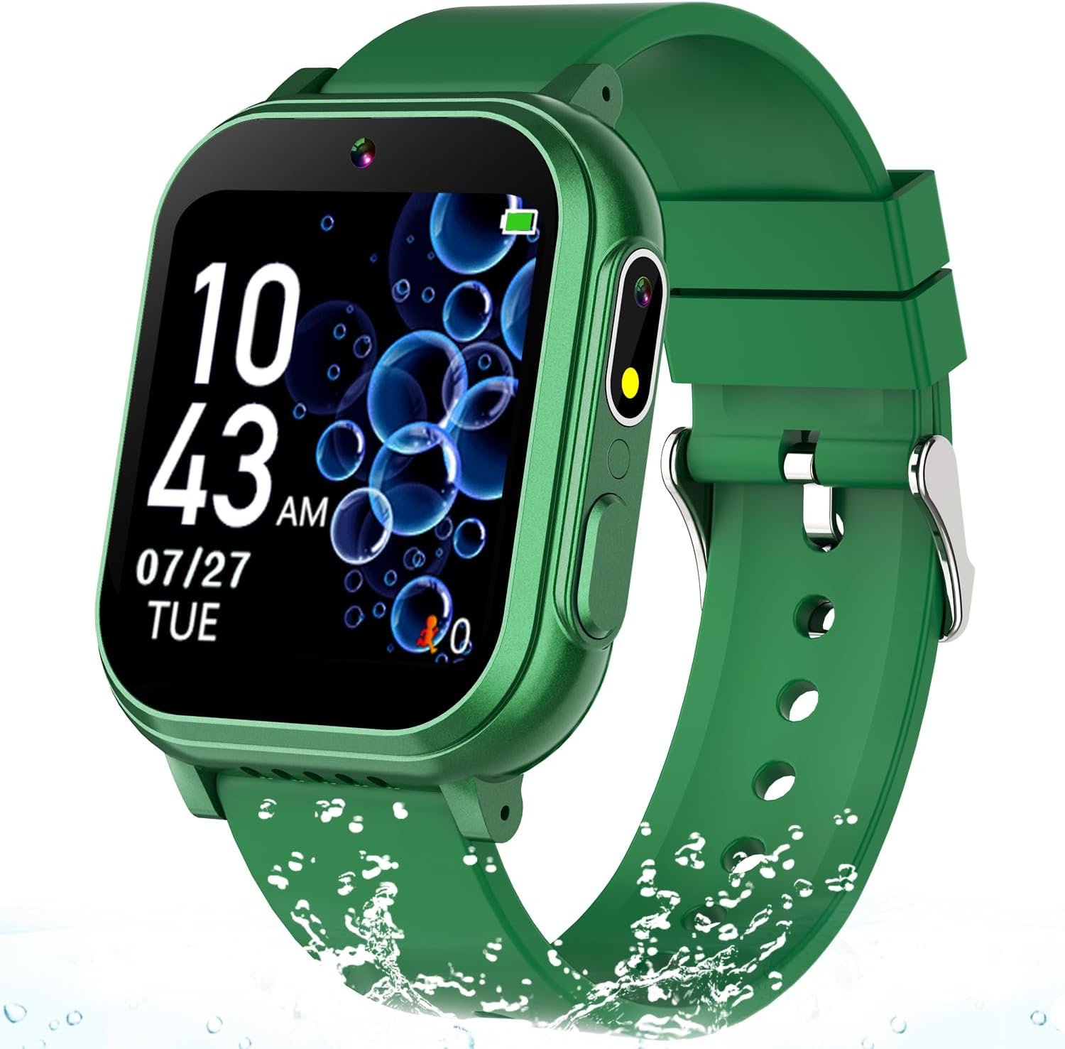 71-elZlyNzL._AC_SL1500-1 Waterproof Smart Watch for Kids Gift for Girls Age 5-12 with 32 Games, Dual Camera, Habit Tracking, Music Player, Video, Alarm Clock, HD Touchscreen Kids Smart Watch Birthday Toys for 3-12 Year Old