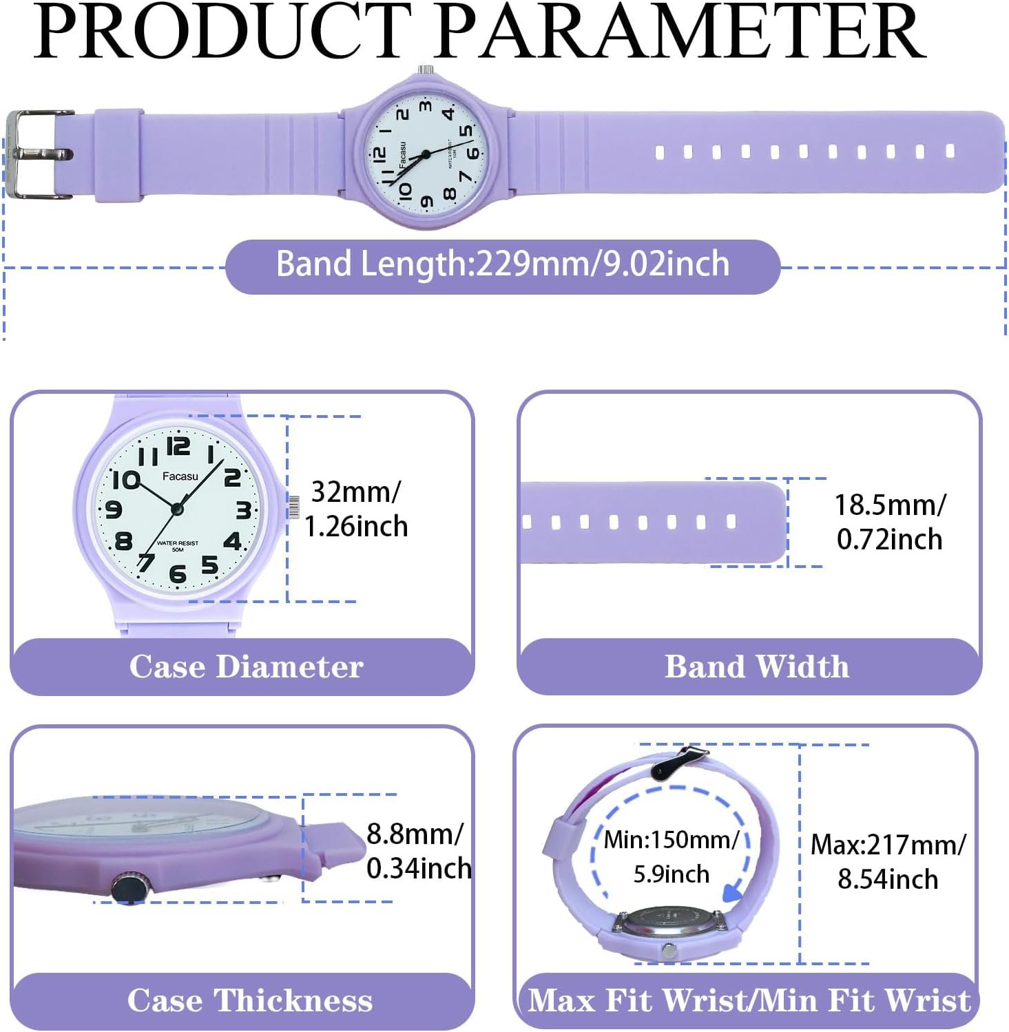 Analog Kids Watch for Boys Girls,50M Waterproof Children Quartz Soft Strap,Easy to Read Time Watch for Kids Girls Boys Ages 5-12