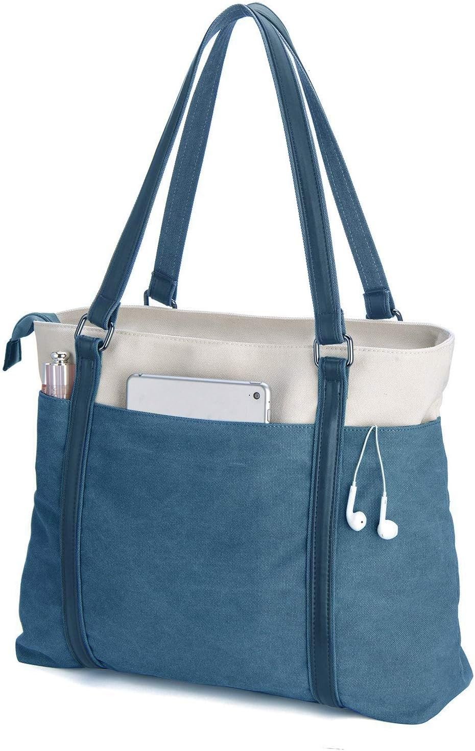 Women's Work Bag with Laptop Compartment Zipper Pockets Teacher Totes Purse