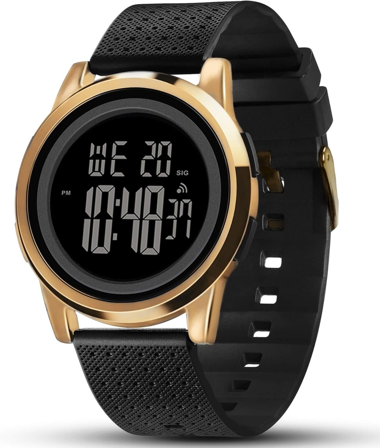 Mens Watch Ultra-Thin Digital Sports Watch Waterproof Stainless Steel Fashion Wrist Watch for Men Women