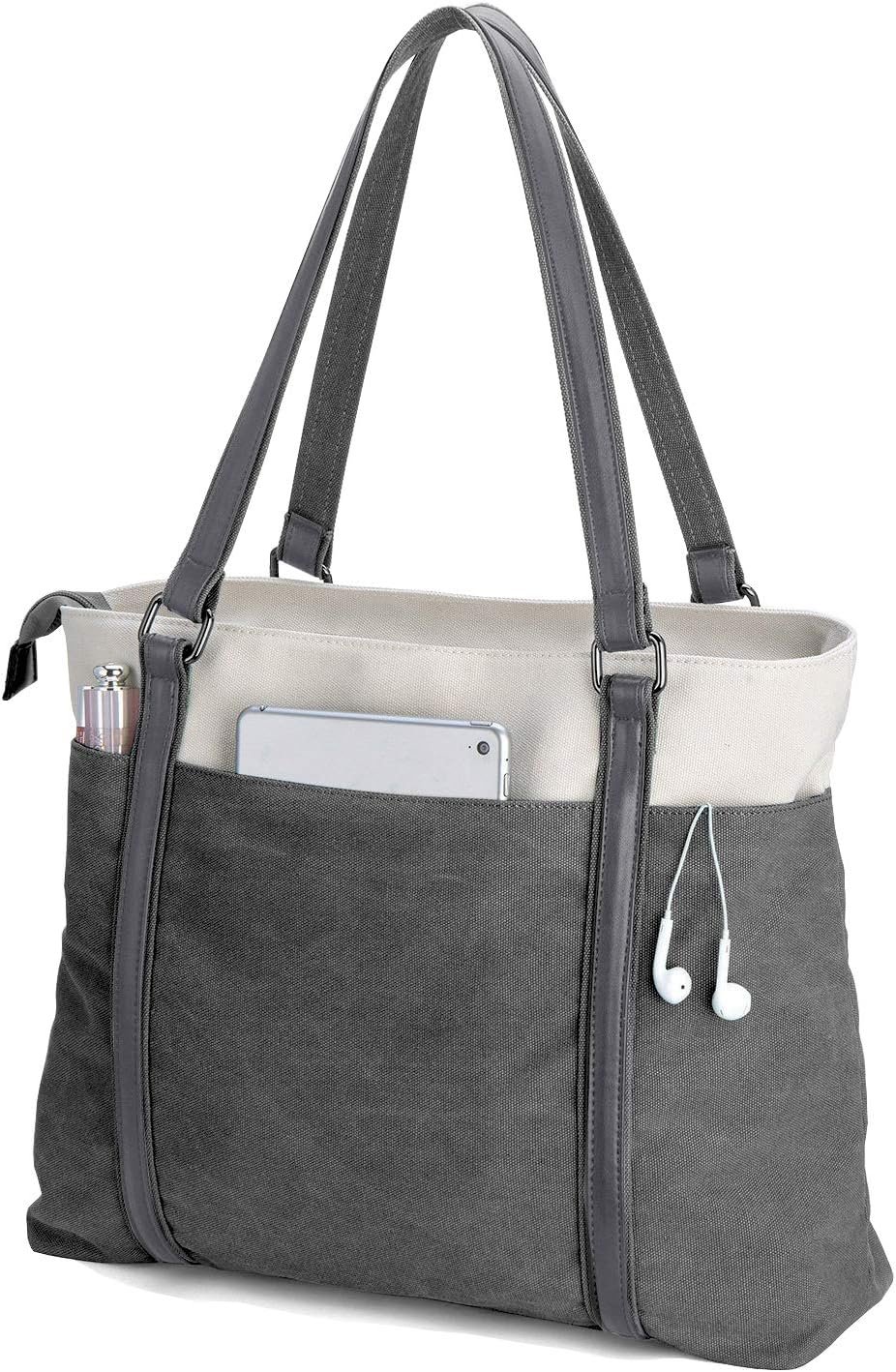 716KhfV28OL._AC_SL1500-1 Women's Work Bag with Laptop Compartment Zipper Pockets Teacher Totes Purse