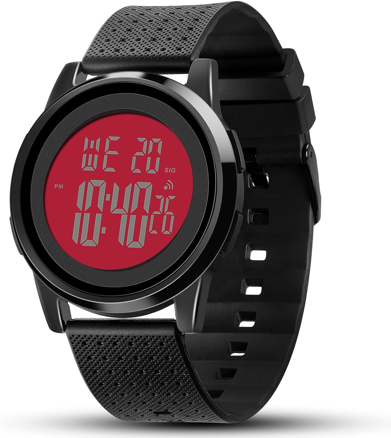 Mens Watch Ultra-Thin Digital Sports Watch Waterproof Stainless Steel Fashion Wrist Watch for Men Women