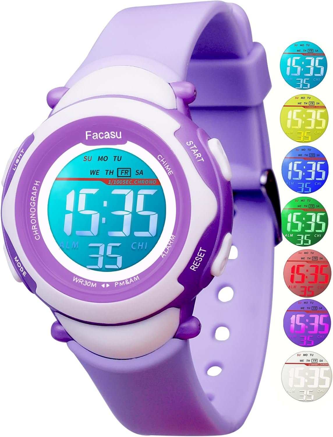 71ERwkvQl8L._AC_SL1500-1 Kids Digital Watch for Girls Boys,Children's Waterproof Colorful Light UP Outdoor Sport Watch with Stopwatch Alarm-Kids Gifts for Girls Boys