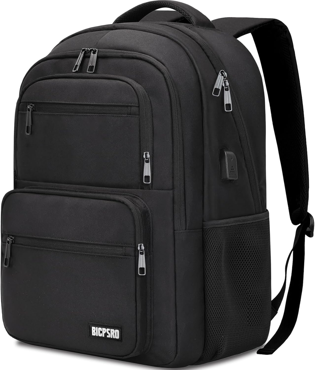 71GzkqymhqL._AC_SL1500-1 Black Backpack for Men Women, 15.6 inch Laptop Backpack for School, School Backpack for Boys Girls Teens, College Book Bag with USB Port, Water Resistant Bookbag, Business Work Travel