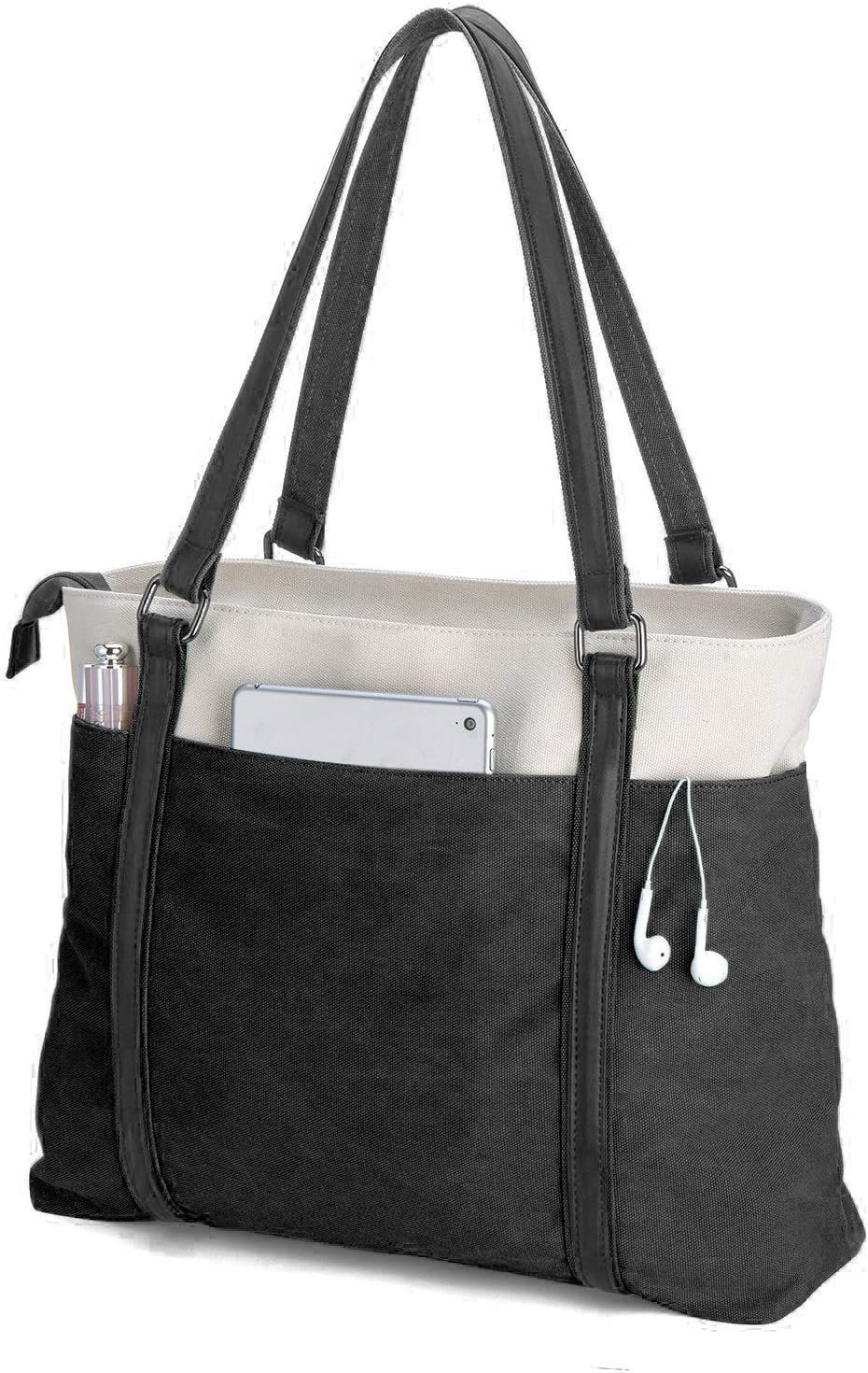 Women's Work Bag with Laptop Compartment Zipper Pockets Teacher Totes Purse