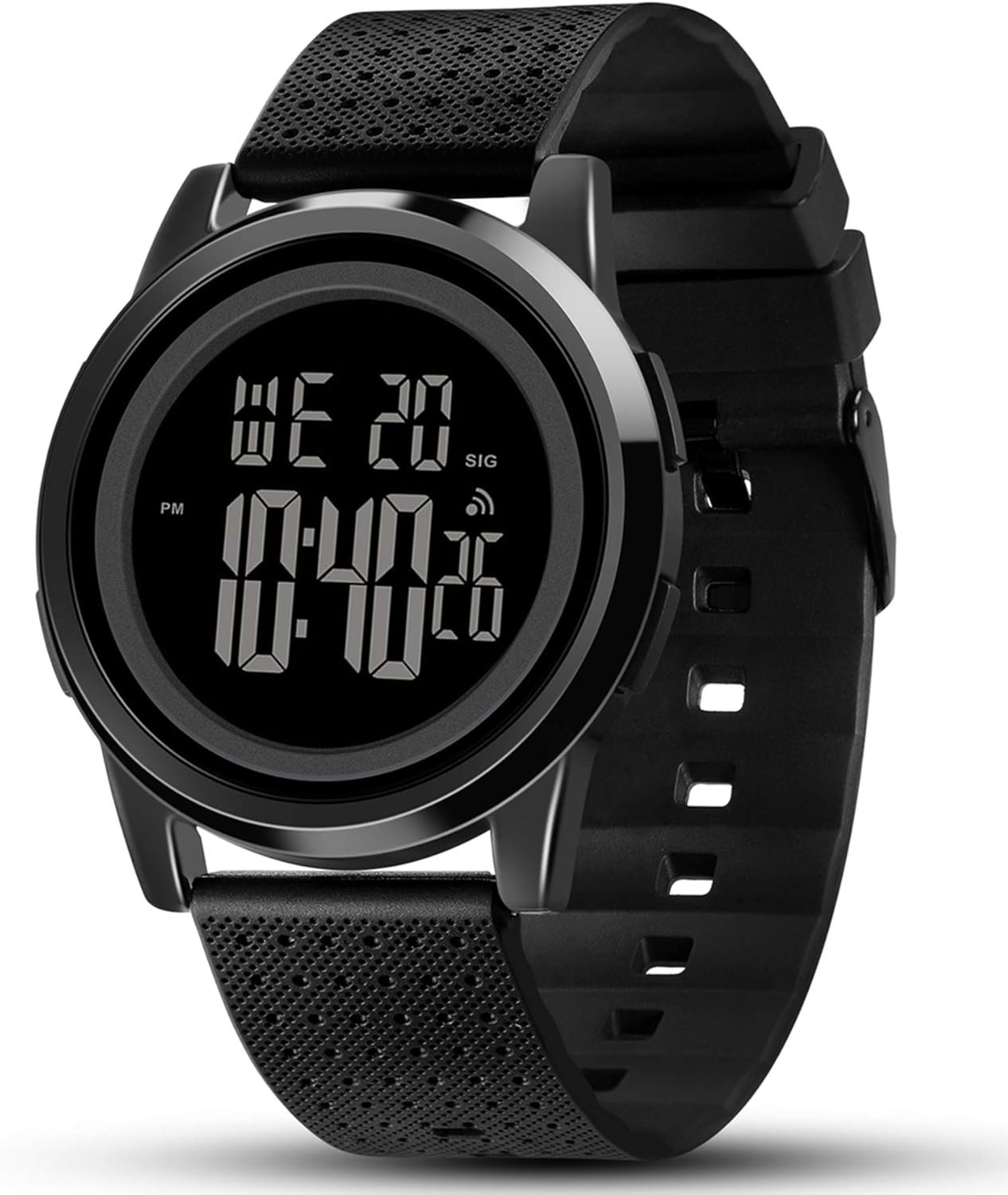 71RA4WUklbL._AC_SL1500-1 Mens Watch Ultra-Thin Digital Sports Watch Waterproof Stainless Steel Fashion Wrist Watch for Men Women