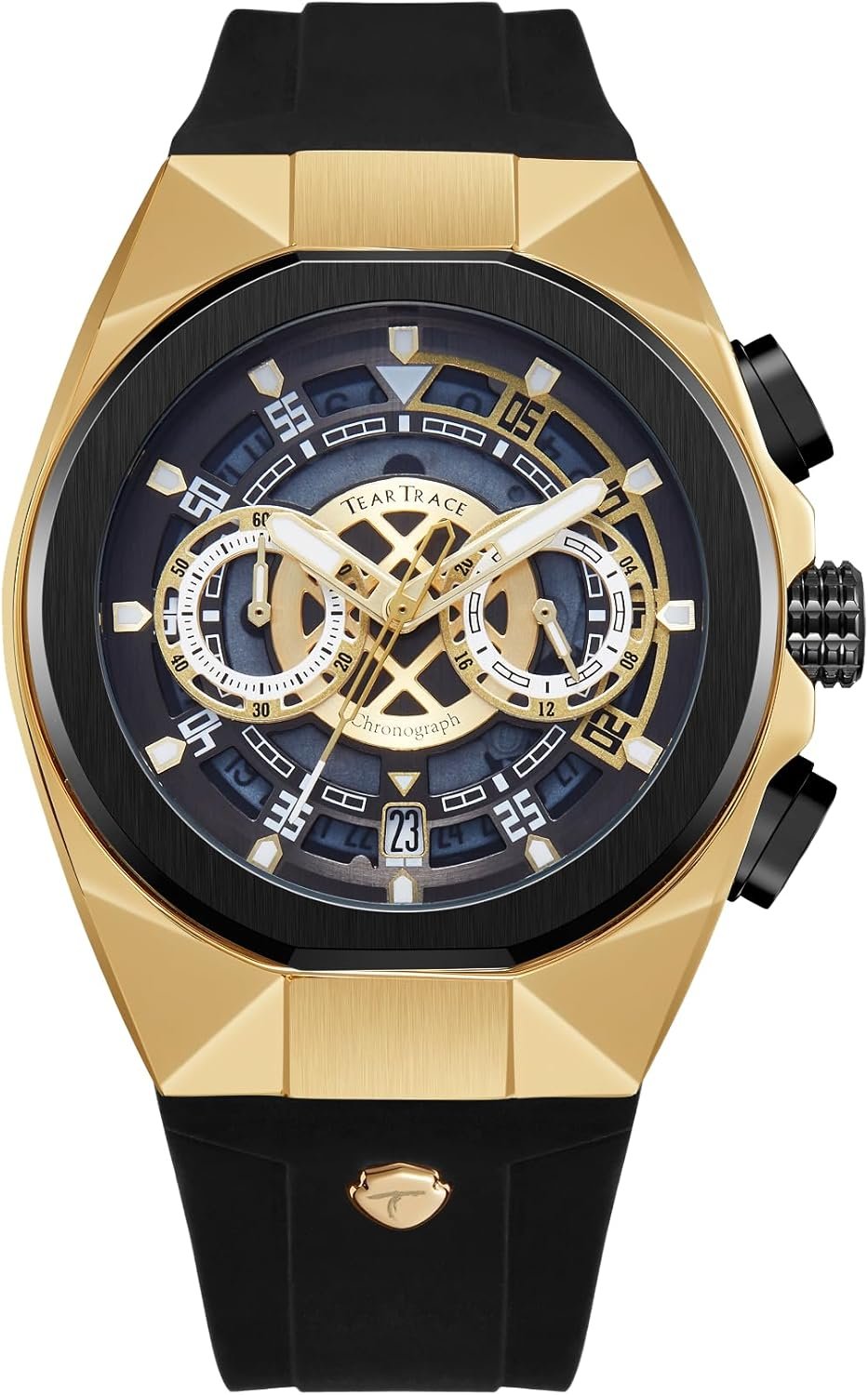 Mens Watches Analog Waterproof Fashion Date Wrist Watch, Skeleton Tonneau Watches for Men with Chronograph,Ideal for Sports Enthusiasts & Daily Wear - Perfect Gifts for Men