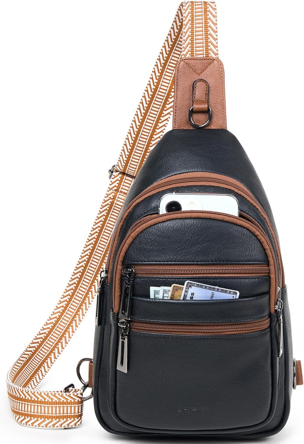 Sling Bag for Women Crossbody Bags Fanny Packs Sling Purse Backpack Shoulder Bag Vegan Leather Chic Travel Light Grey