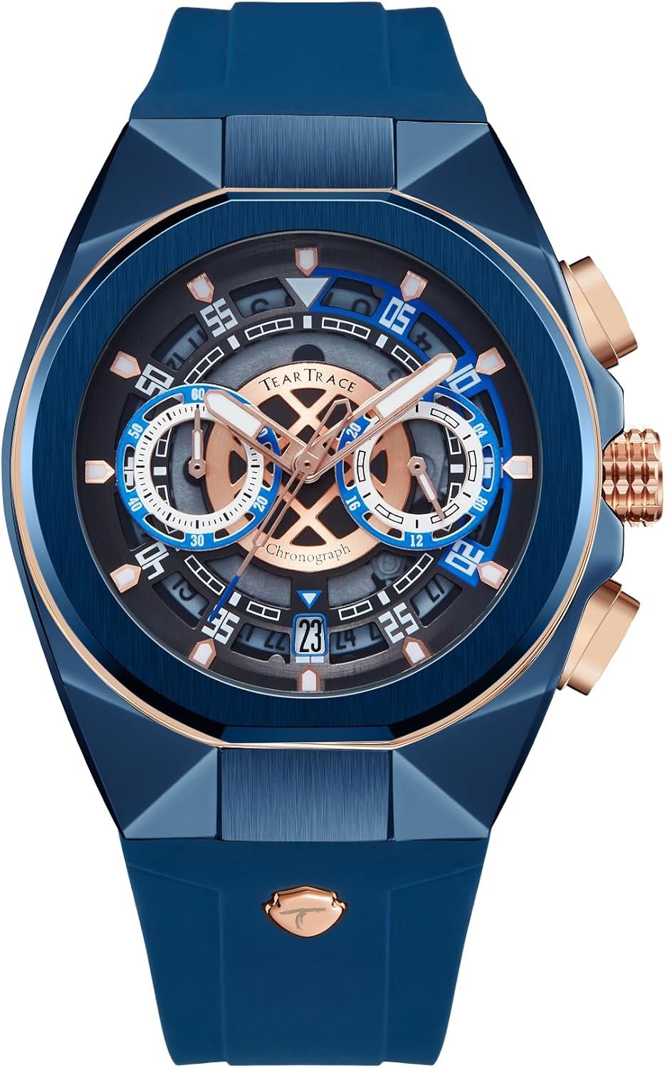 Mens Watches Analog Waterproof Fashion Date Wrist Watch, Skeleton Tonneau Watches for Men with Chronograph,Ideal for Sports Enthusiasts & Daily Wear - Perfect Gifts for Men