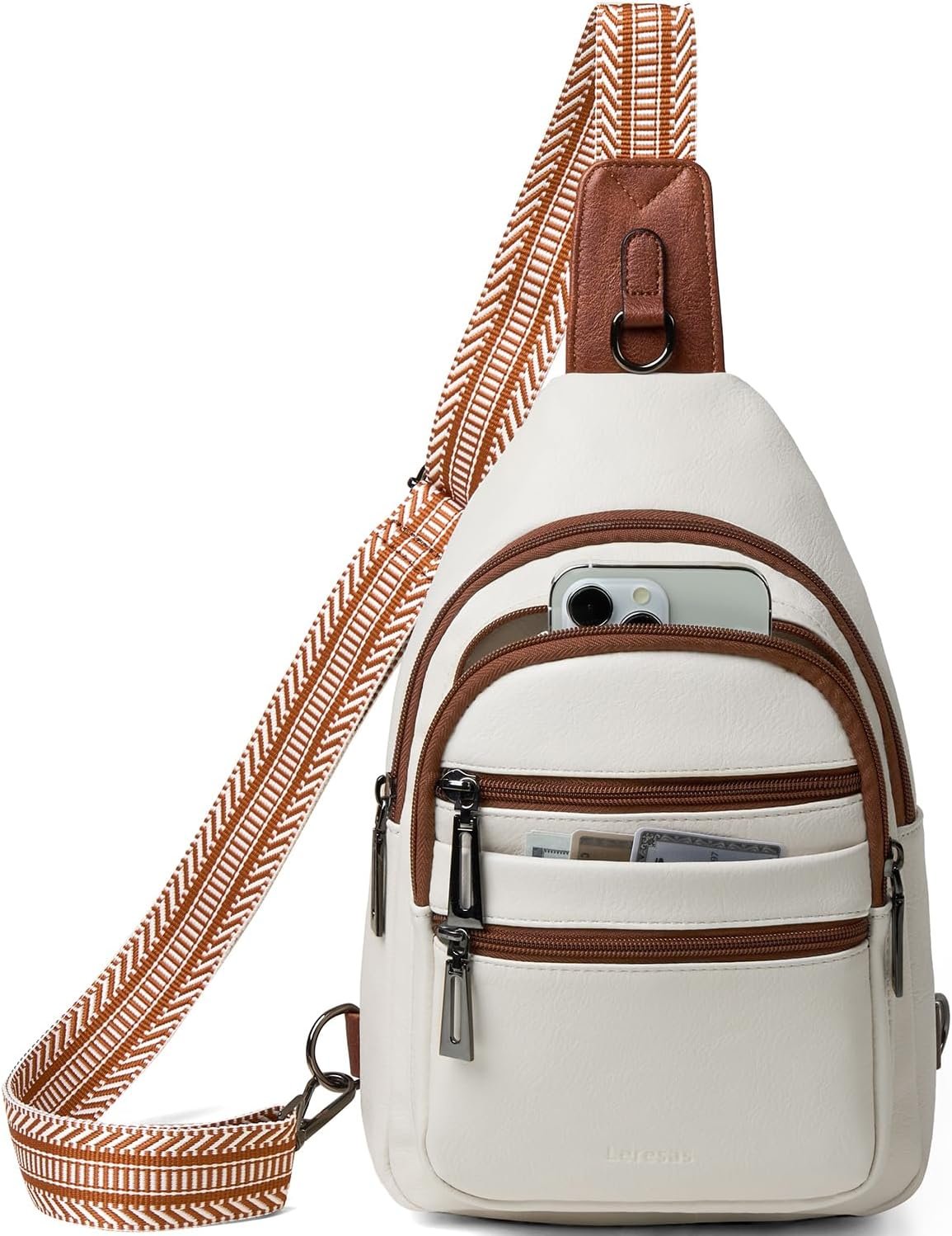 Sling Bag for Women Crossbody Bags Fanny Packs Sling Purse Backpack Shoulder Bag Vegan Leather Chic Travel Light Grey