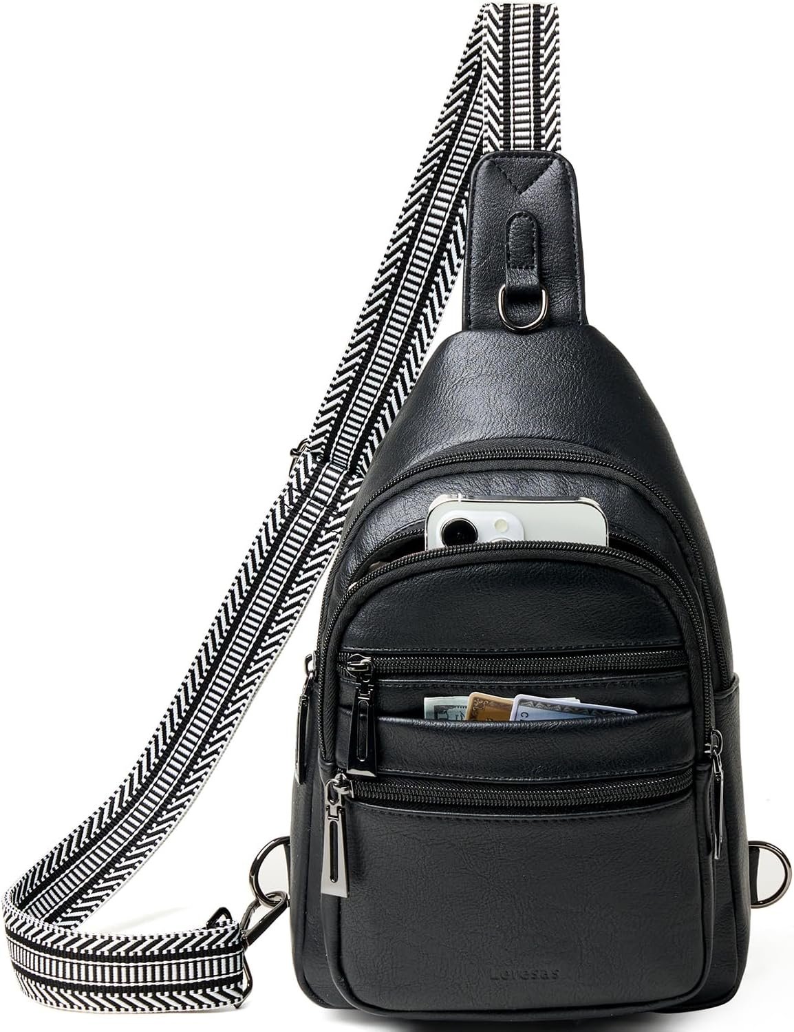 Sling Bag for Women Crossbody Bags Fanny Packs Sling Purse Backpack Shoulder Bag Vegan Leather Chic Travel Light Grey