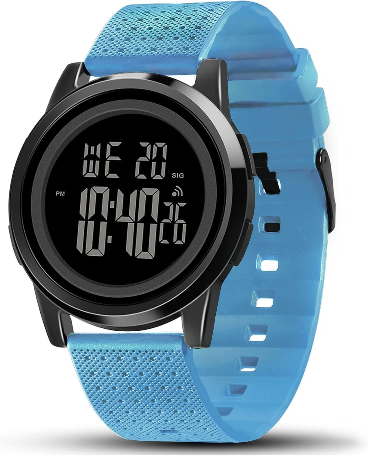 Mens Watch Ultra-Thin Digital Sports Watch Waterproof Stainless Steel Fashion Wrist Watch for Men Women