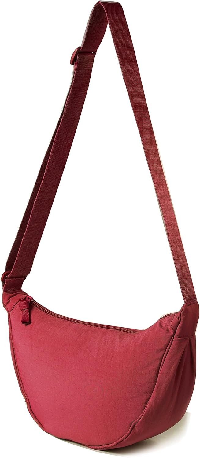 Nylon Crescent Crossbody Bag for Women Men Fanny Pack Crossbody Bag Dumpling Lightweight Travel Sling Bag