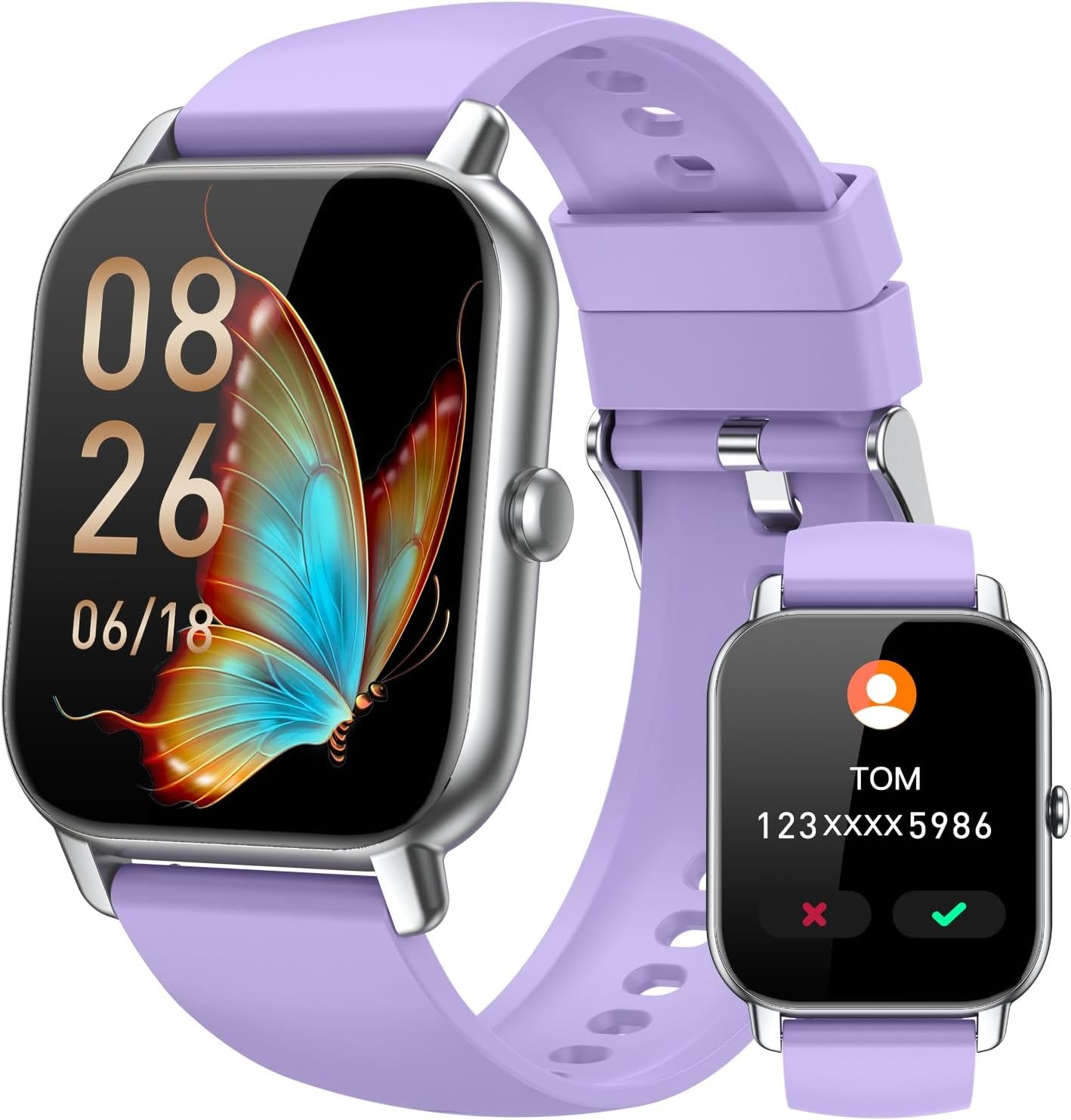 Smart Watches for Men Women(Answer/Make Call), 1.85 inch HD Fitness Tracker Watch with Activity Counter/Sleep Monitor/ 110+ Sports Modes, IP68 Waterproof Smart Watch for Android iPhone iOS Compatible