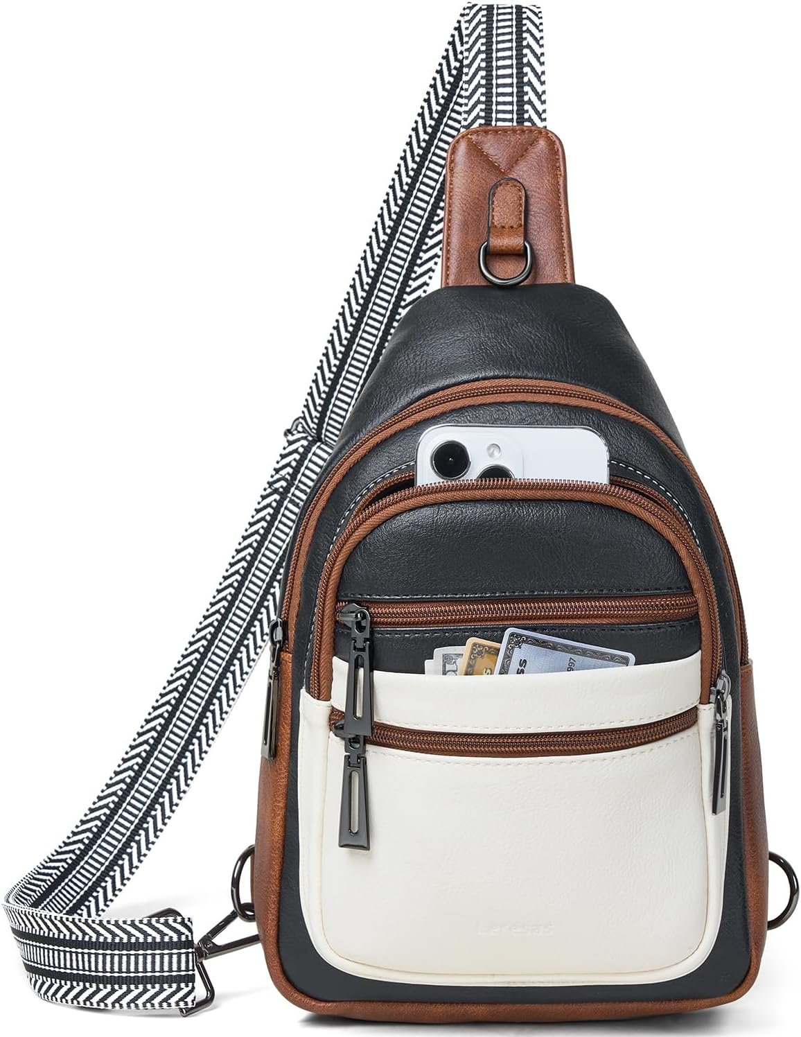 Sling Bag for Women Crossbody Bags Fanny Packs Sling Purse Backpack Shoulder Bag Vegan Leather Chic Travel Light Grey