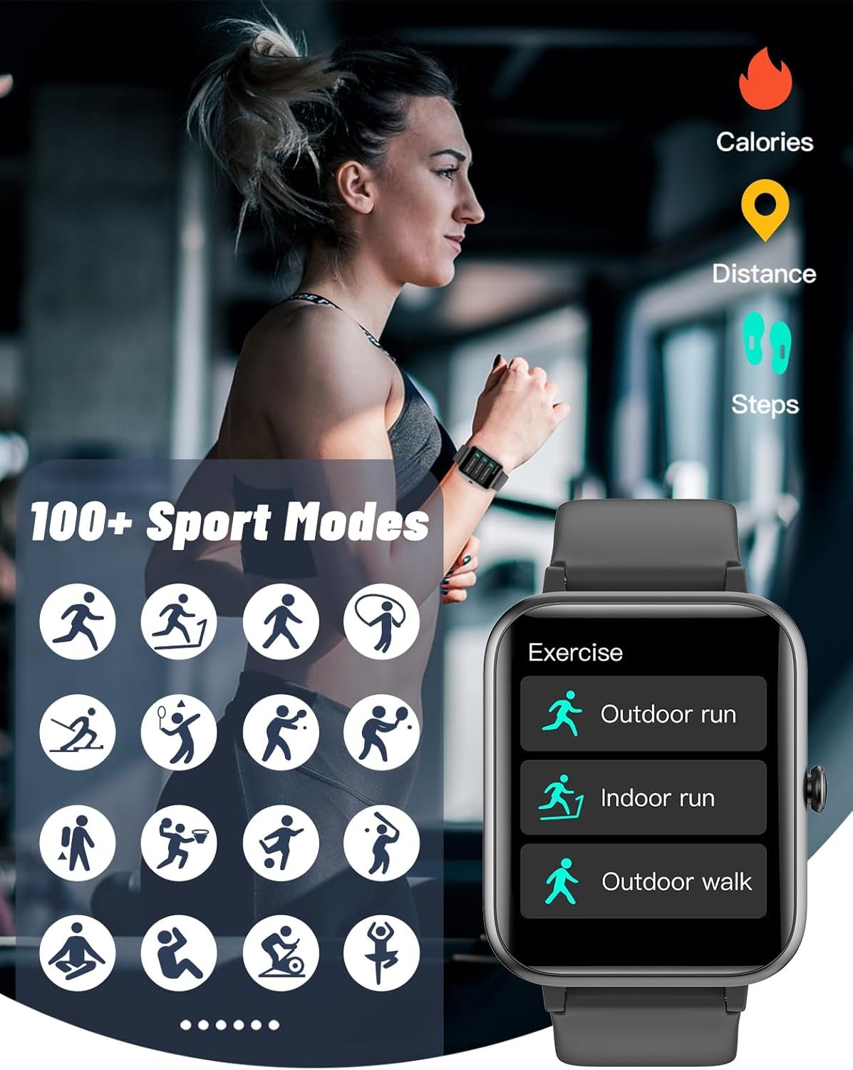 71xnVmeEjhL._AC_SL1500 Smart Watch for iOS and Android Phones (Answer/Make Calls), Watches for Men Women IP68 Waterproof Smartwatch Fitness Tracker Watch with Heart Rate/Sleep Monitor Steps Calories Counter (Black)