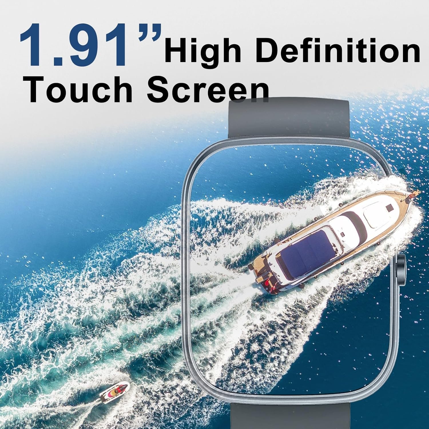 Smart Watch for Men Women, 1.91" Smartwatch (Answer/Make Call), Fitness Tracker with 100+ Sport Modes, IP68 Waterproof, Heart Rate/Sleep Monitor, Pedometer, Activity Tracker for Android iOS